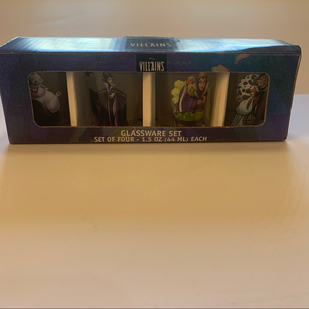 Disney Villains Glassware Set of 4